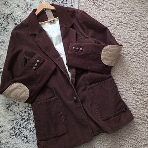 Vintage Wilsons Leather Corduroy Jacket Suede Embow Patches Mens L Brown Western